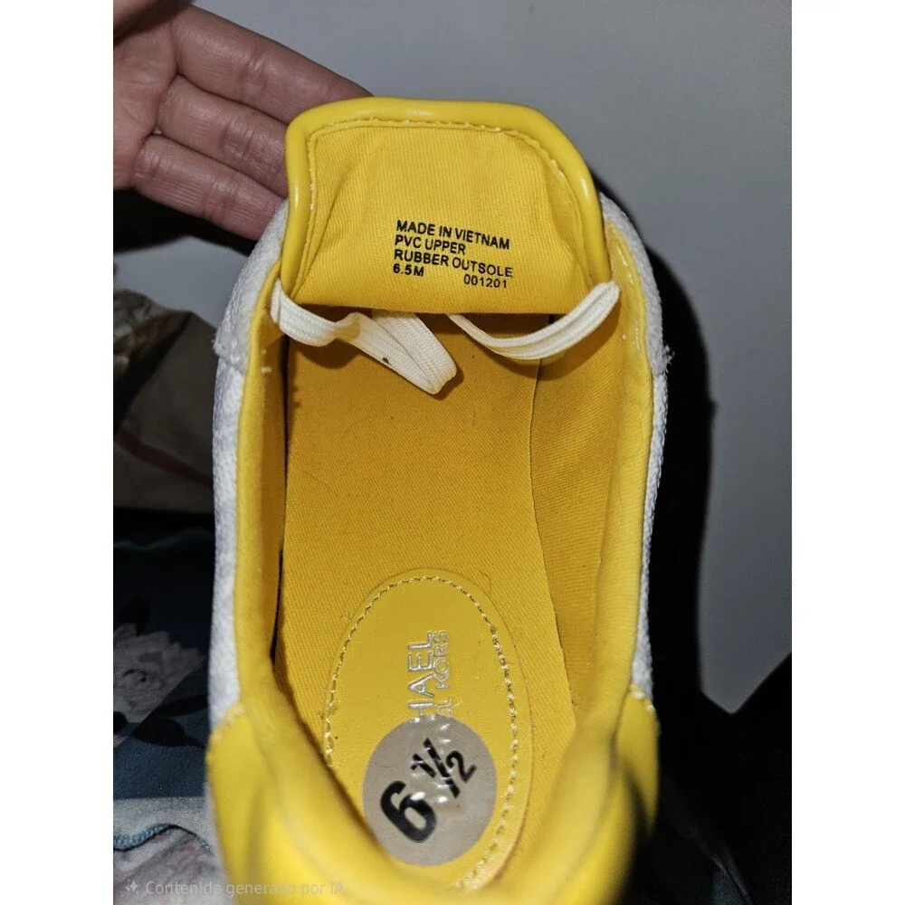 Michael Kors Yellow, Gray and Cream Sneakers